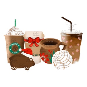 Cafecito Y Navidad PNG Sublimación Descarga Digital