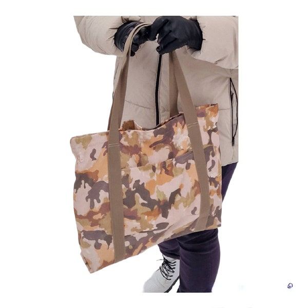 Cotton canvas tote bag, Eco bag for women, Shopping bag, Reusable grocery bag, Market roomy bag, Stylish Shoulder Bag, Top Handle Bag