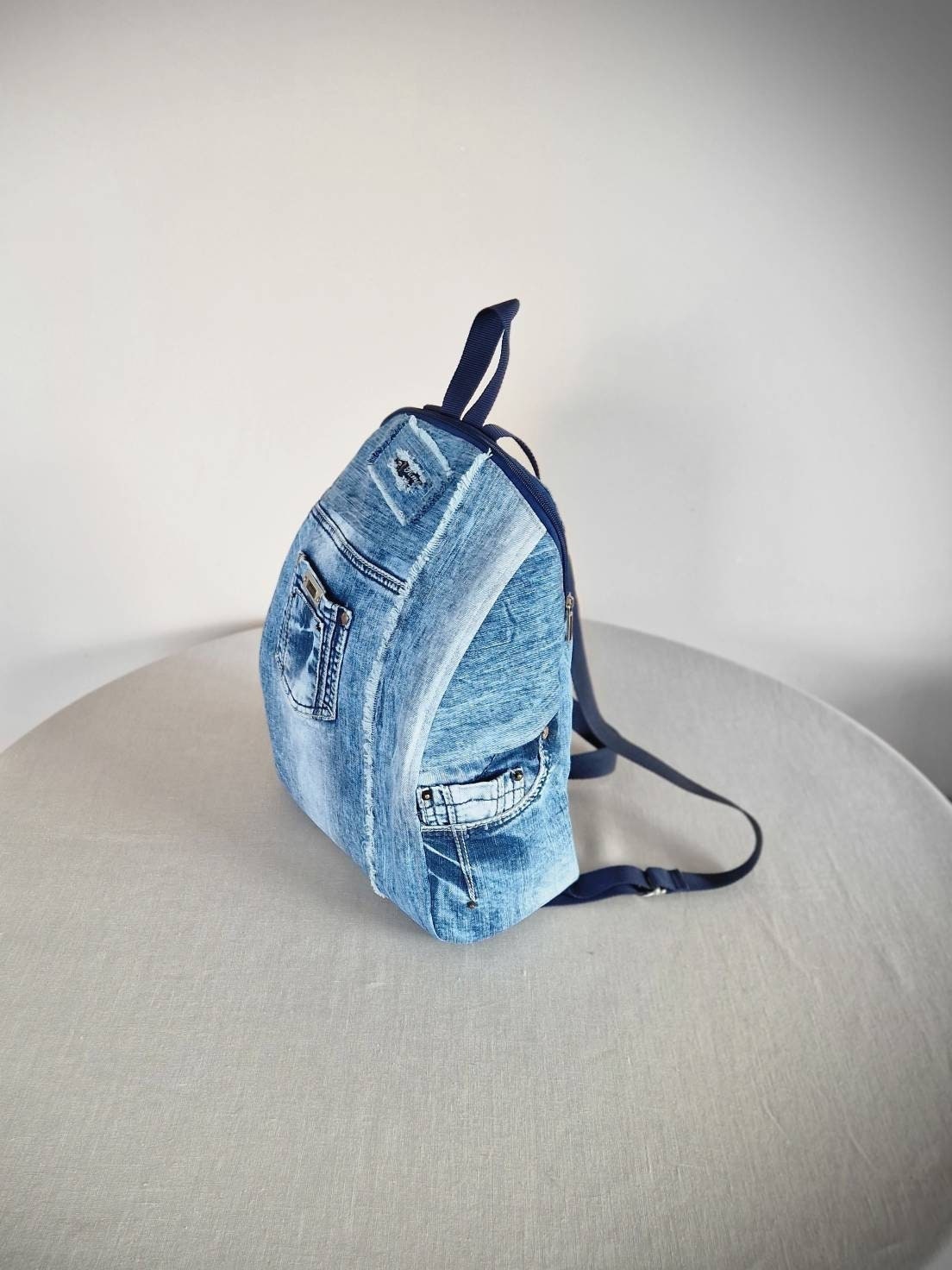Women Denim Backpack, Jean Medium Rucksack for Mom, Recycled Denim Backpack, Custom Backpack for Walking, Gift for Teenager, Beach Pack - Etsy Women Denim Backpack, Jean Medium Rucksack for Mom, Recycled Denim Backpack, Custom Backpack for Walking, Gift for Teenager, Beach Pack - Etsy