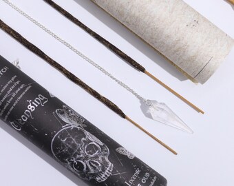 Incienso de hechizo de bruja antigua - Purificación - Péndulo de cristal de roca