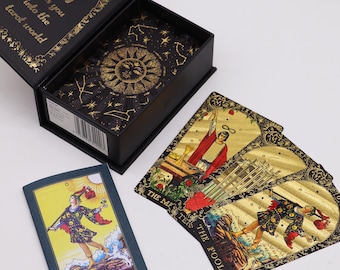 Tarot con lámina dorada - Que comience la magia - Caja de regalo