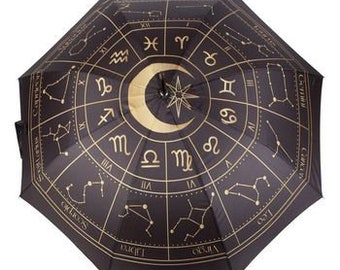 Paraguas con rueda astrológica