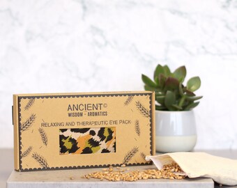 Cojín Lavanda de Algodón Natural y Juco en Caja de Regalo - Night Leopard