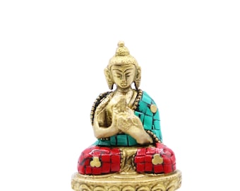 Figura de Buda de latón - Bendición - 15 cm