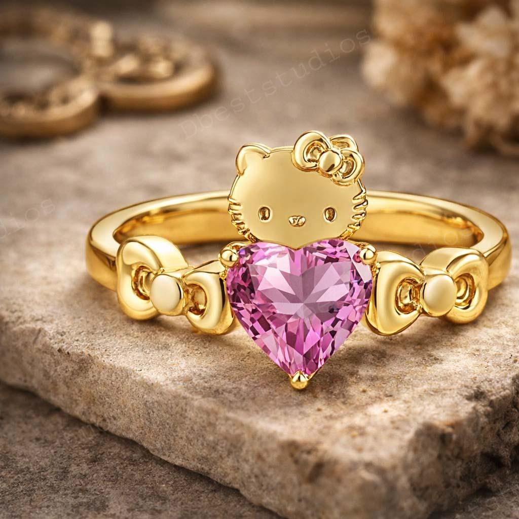 Hello kittys ring - Etsy 日本
