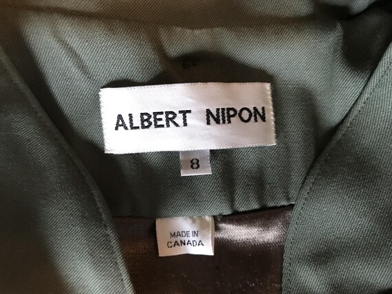 Vintage Designer Albert Nipon 1990's Virgin Wool … - image 7