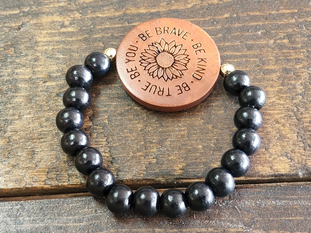 WOODEN BEADED BRACELETS Motivations Etsy