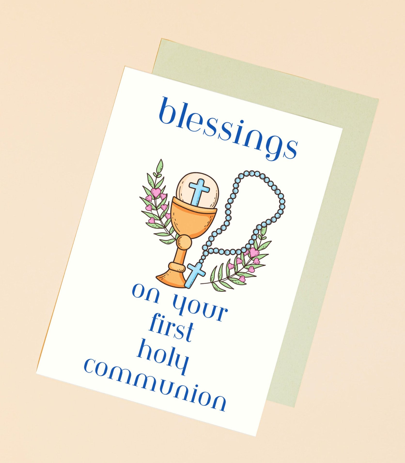 First Communion Card, PRINTABLE, Download, US LETTER Pdf, Png, A4 Pdf, Religious, Communion Card, 1st Communion, Printable Envelope, - Etsy first-communion-card-printable-download-us-letter-pdf-png-a4-pdf-religious-communion-card-1st-communion-printable-envelope-etsy