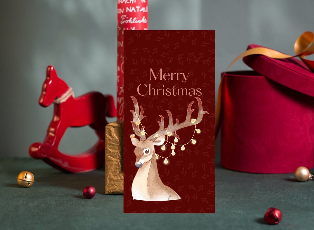 PRINTABLE 5 Pack Christmas Cards, Pack of 5, Print at Home, Cards ...