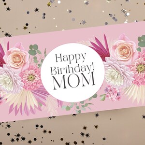 Carte de joyeux anniversaire MAMAN, TÉLÉCHARGEMENT, carte d'anniversaire florale, carte et ENVELOPE, carte d'anniversaire de maman, impression à la maison, téléchargement immédiat, carte de maman