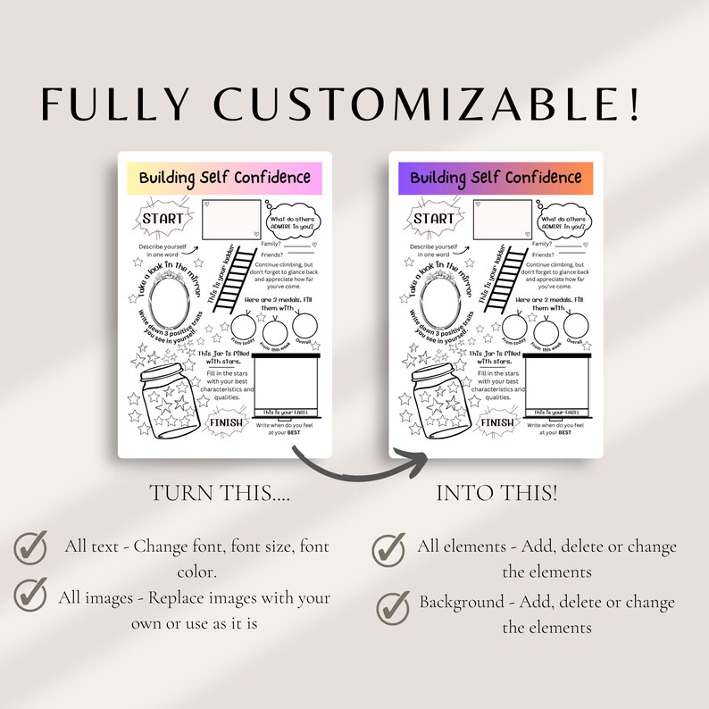 Self Confidence Workbook Guide | Printable Coaching Content for ...
