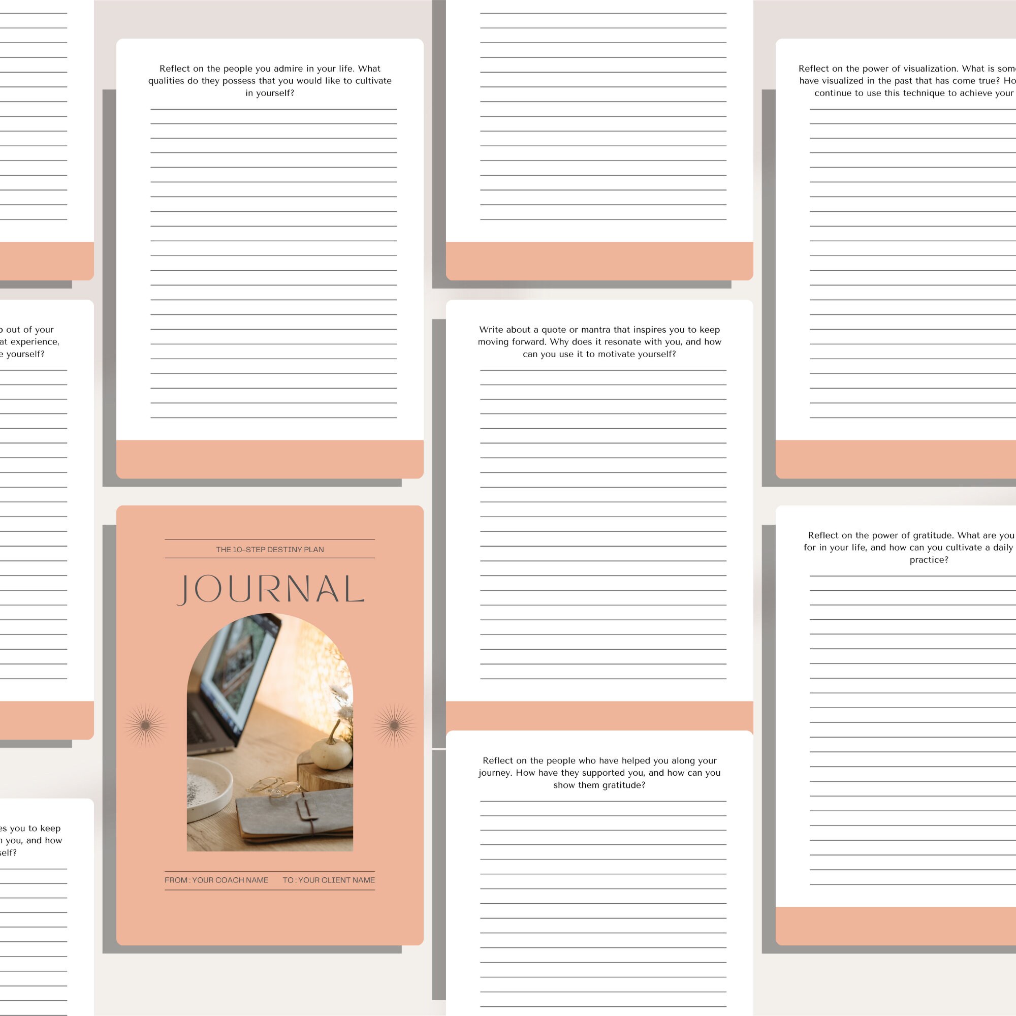 Journal Destiny Motivation Canva Template | Printable Journal ...