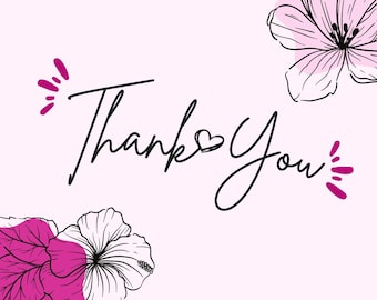 Plantilla editable de agradecimiento floral