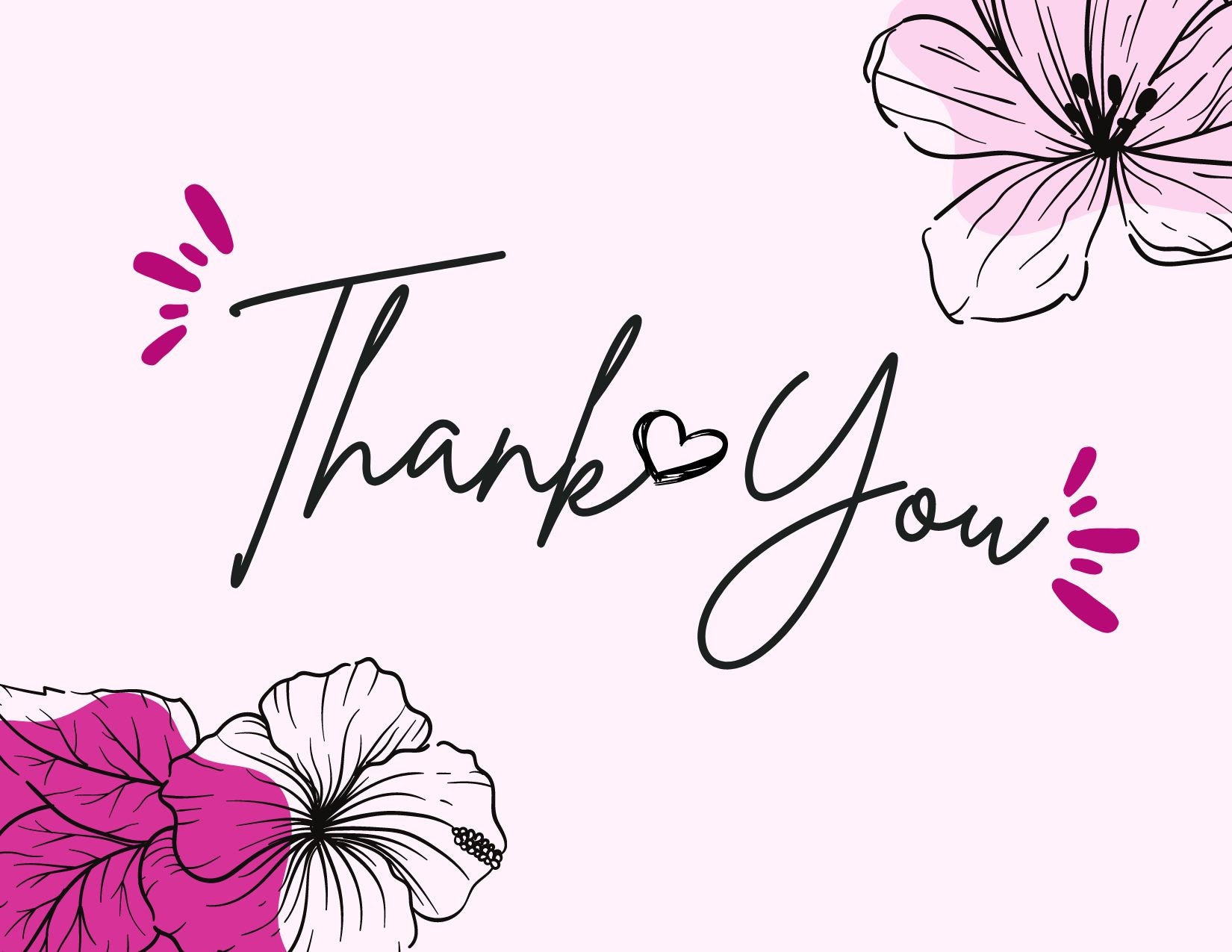 Editable Floral Thank You Template - Etsy
