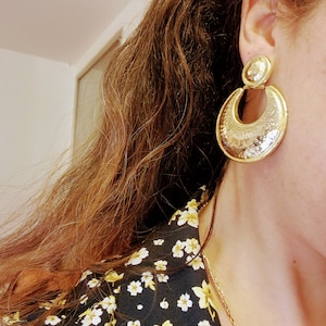 Pretty gold-plated 925 silver earrings in the style of Chanel