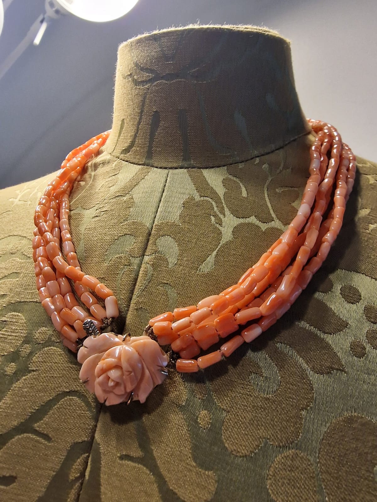 Collier Draperie En Argent Massif 925 Et Vermeil - 2 Tons Or Jaune & Or Rose, Occasion