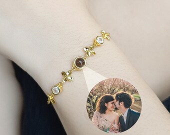 Custom Photo Projection Bracelet • Personalized Photo Bracelet • Photo Memory Gift • Birthday Gift • Gift for Her