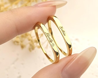 Personalized Custom Name Ring • Dainty Name Ring • Engraved Ring • Dainty Initial Ring • Ring for Women • Gift For Her