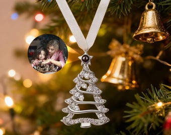 Personalized Photo Projection Ornament • Custom Christmas Tree Decoration • Christmas Bauble