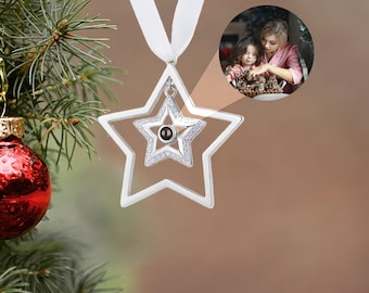 Personalized Christmas Projection Ornament • Custom    Star Decoration • Christmas Ornament • Christmas Bauble