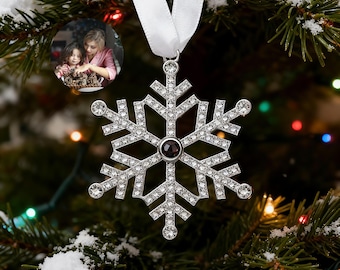 Personalized Christmas Projection Ornament • Custom  Photo Snowflake Decoration • Christmas Gift • Christmas Bauble