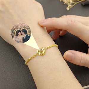 Personalized Photo Projection Bracelet • Memorial Picture Inside Bracelet • Heart Bracelet • Mother&#39;s Day gift • Gifts For Her