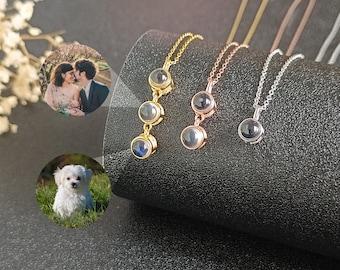 Personalized Photo Projection Necklace • Picture Inside Necklace • Custom Memorial Picture Jewelry • Mother&#39;s Day gift • Gifts For Her