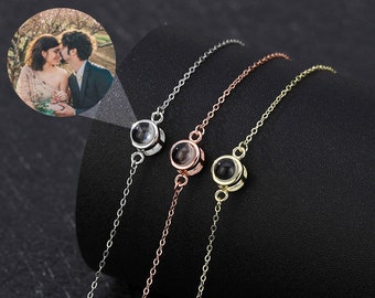 Custom Photo Projection Bracelet • Personalized Picture Bracelet • Photo Memory Gifts • Anniversary Gifts • Gifts for Her • Christmas Gifts