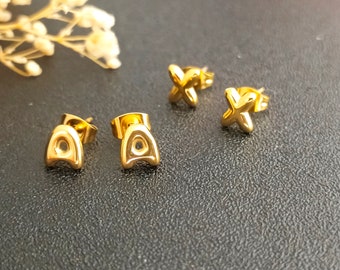 Personalized Bubble Letter Earrings • 3D Letter Earrings • Initial Earrings • Silver Earrings • Gift For Her • Summer Jewelry