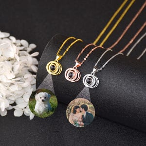 Personalized Photo Projection Necklace • Picture Projection Necklace • Memorial Necklace • Christmas Gift • Gifts For Her