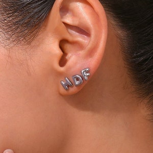 Simple Letter Hollow Earrings
