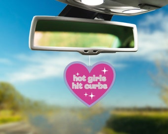 Hot Girls Hit Curbs Funny Gift Hanging Air Freshener for Car Decor