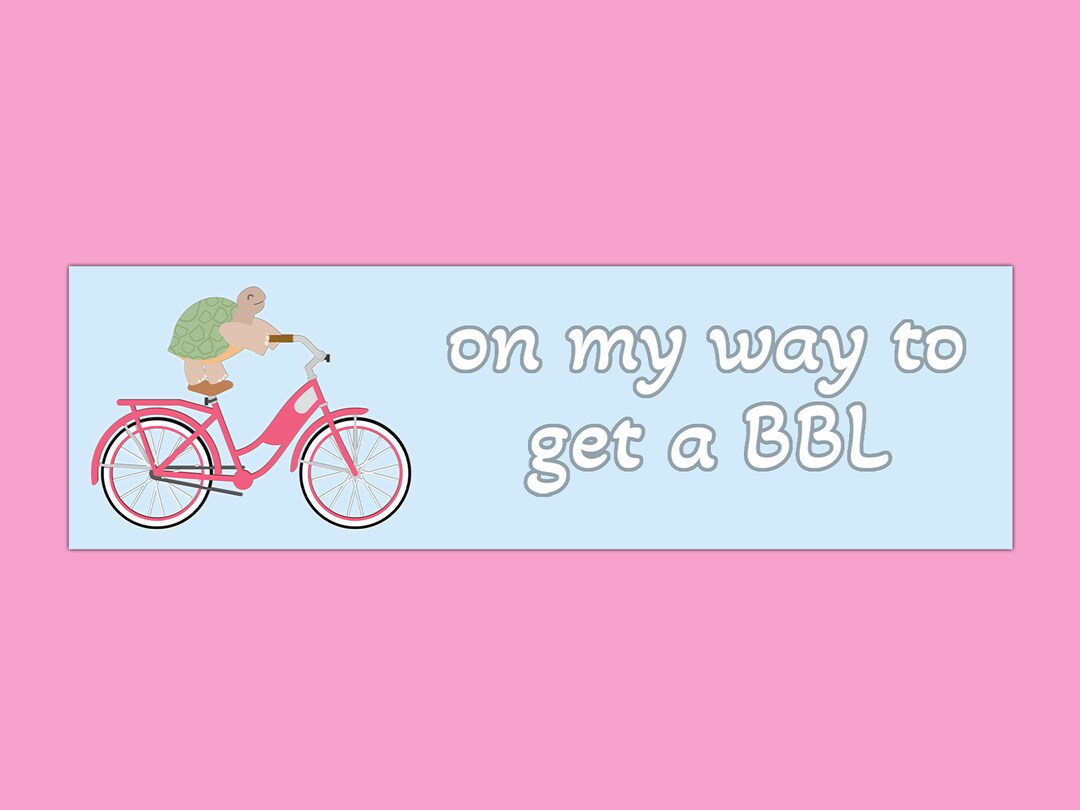 Op weg naar een BBL Schildpad grappige Gen Z Meme bumpersticker automagneet Etsy Nederland