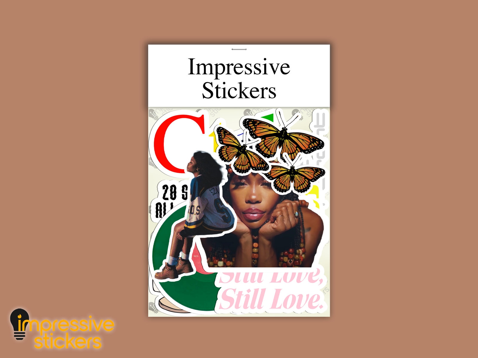 Discover SZA CTRL SOS Glossy Weatherproof Sticker Pack