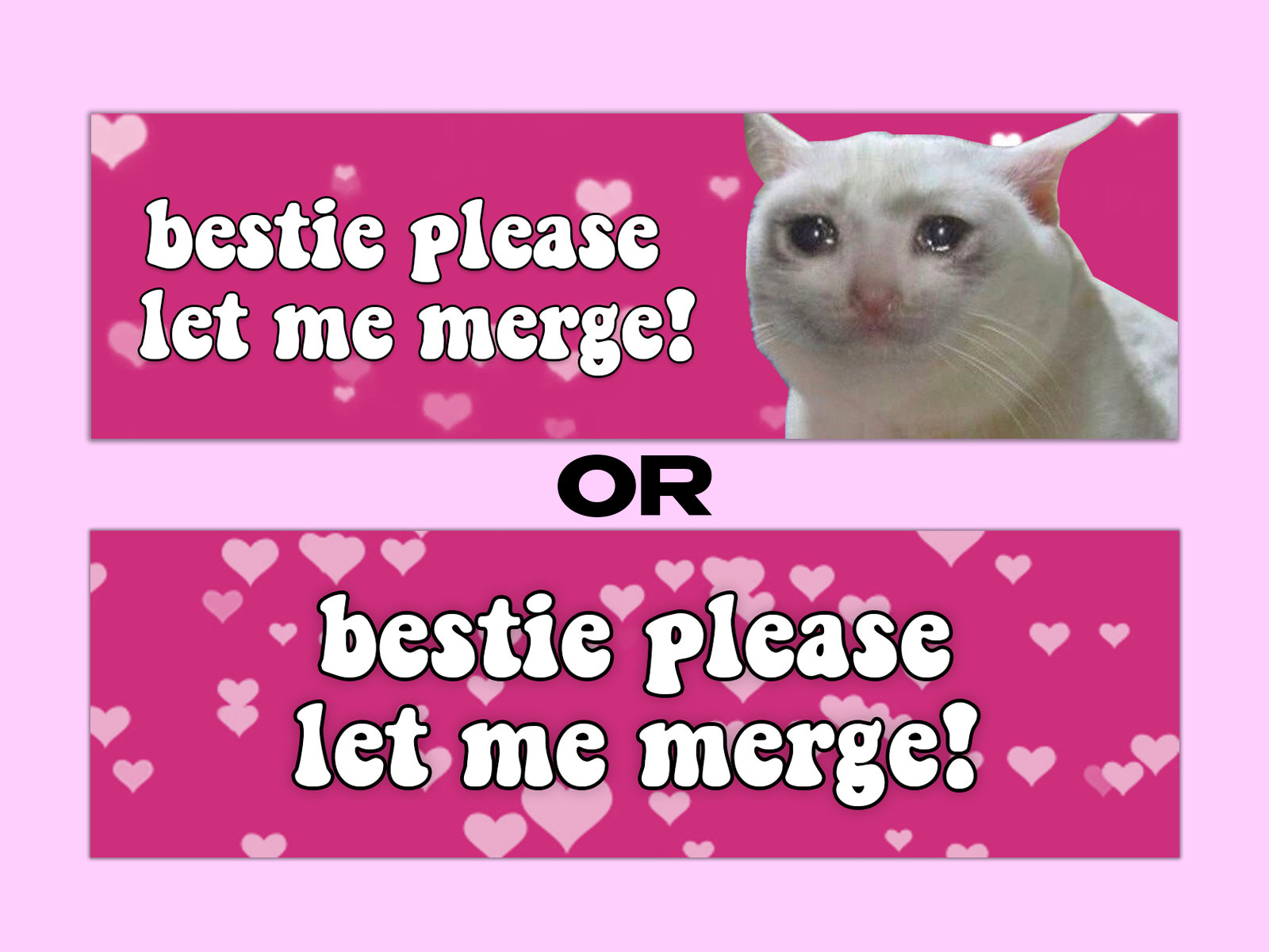DH Jewelry 'Bestie Please Let Me Merge' Funny Bumper Sticker - 3x3 Inch Vinyl Decal - View #7