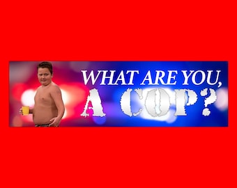 What Are You A Cop? Funny Gen Z Meme Bumper Sticker & Car Magnet