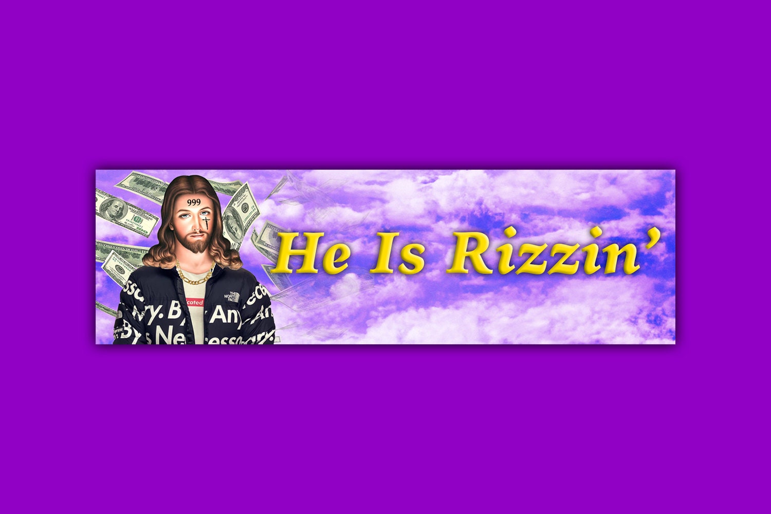 He is Rizzin' Jesus Christ Funny Gen Z Meme Bumper Sticker - Etsy Canada