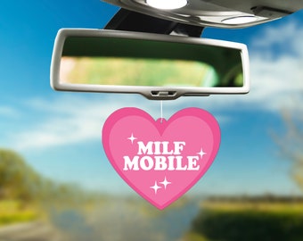 MILF MOBILE Funny Cute Gift Hanging Air Freshener for Car Decor