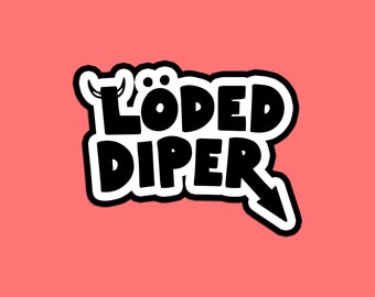 Loded Diper Funny Car, Water Bottle, Laptop Sticker or Magnet Decal Diary of a Wimpy Kid Gift