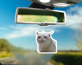 Weinende Katze Lustiges Geschenk Hängender Lufterfrischer für Auto Dekor
