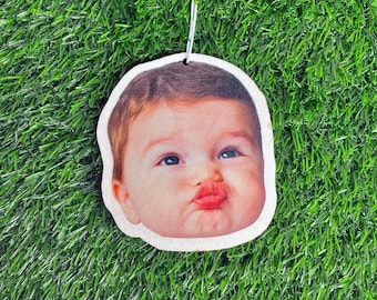 Custom Air Freshener from Photo, Baby Air Freshener, Cute Car Accessories Face Freshener Car Freshies Father’s Day Personalized Gift