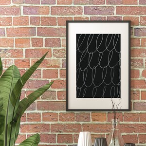 Black and white abstract wall art, minimalist decor, abstract art, printable wall art, instant download