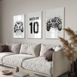 Personalised Gaming Prints, Gaming Decor, Gamer Wall Art, Teen Room Prints, Boys Bedroom Decor, Gaming Wall Art, Games Room Poster