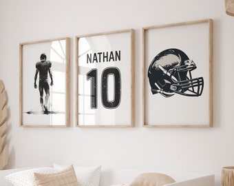 Personalized Football Jersey Poster: Boys Room Decor (Digital Download)