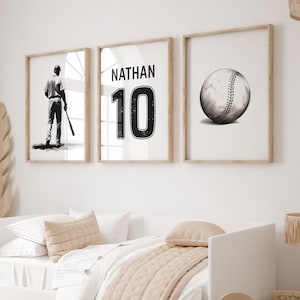 Custom Baseball Poster, Personalized Baseball Jersey, Baseball Print, Boys Bedroom Decor, Baseball Gifts, Baseball Room Decor, Baseball Art