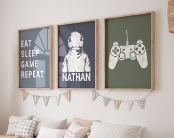 Personalised Gaming Prints Gamer Decor Gamer Wall Art Teen Room Prints, Boys Bedroom Decor, Gamer Art, Games Room Poster, Graffiti Wall Art