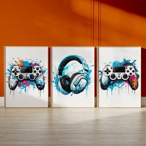 Gaming Prints Gaming Decor, Gamer Wall Art, Teen Room Print, Boys Bedroom Decor, Gaming Wall Art, Graffiti Wall Art, Gaming Digital Download