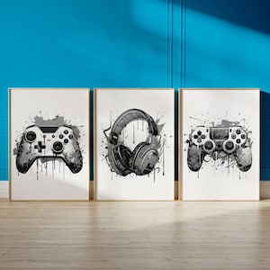 Set of 3 Gaming Prints, Games Poster, Gaming Room Decor, Gaming Wall Art, Gaming Gift, Boys Bedroom Decor, Teen Room Prints, Gamer Decor