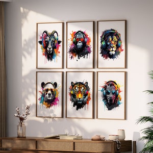Set of 6 Gaming Prints, Gamer Decor, Graffiti Wall Art, Teen Room Prints, Boys Bedroom Decor, Gaming Wall Art, Games Room Poster