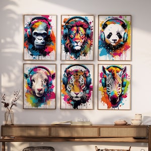 Set of 6 Gaming Prints, Gaming Poster, Gaming Wall Art, Gamer Decor, Graffiti Art, Teen Room Prints, Games Room Wall Art, Gaming Room Decor